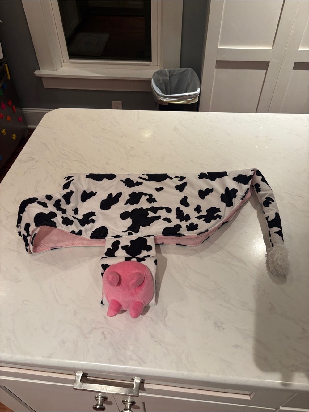 Cow Print Plush Dog Costume